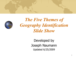 The Five Themes of Geography Identification Slide