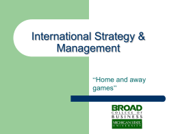 Global Strategy - International Business Center