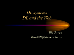 DL systems and languages - Department of Computer