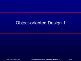 Object-oriented Design - University of St Andrews