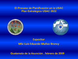 El Proceso de Planificación en la USAC Plan