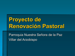 Proyecto de Renovación Pastoral