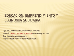 Educación, Emprendimiento y Economía Solidaria