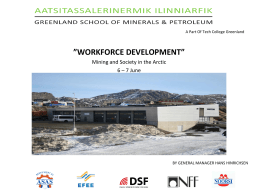 Presentation of Mining education in Greenland