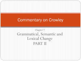 Commentary on Crowley