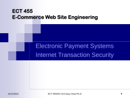 ECT 455/HCI 513 Design & Strategies for Internet
