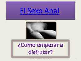 El Sexo Anal.
