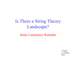 Is There a String Theory Landscape?
