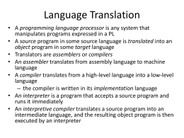 Levels of Programming Languages