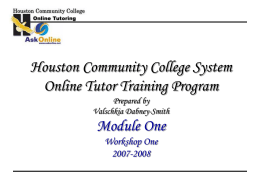 Online Tutoring Program - OnlineTeaching&Learning