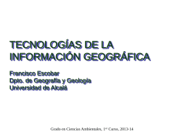Sistemas de Información Geográfica CARTOGRAFÍA