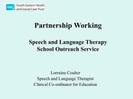 Speech & Language Therapy School Outreach Service