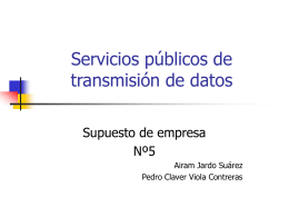 Servicios públicos de transmisión de datos