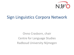 Sign Linguistics Corpora Network