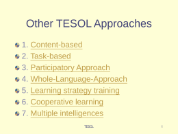 Other TESOL Approaches