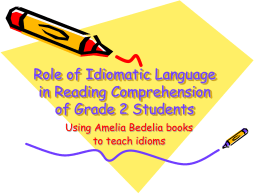Role of language in Reading Comprehension of Grade