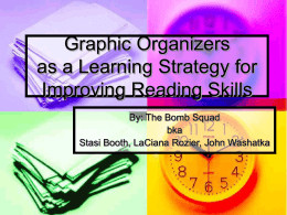 Graphic Organizers as a Learning Strategy for