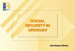 LA PREVISIÓN SOCIAL EN EL URUGUAY