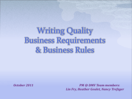 Writing Good Business Rules