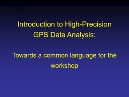Introduction to the NAVSTAR Global Positioning