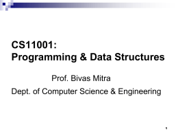 Programming: 1 - Indian Institute of Technology