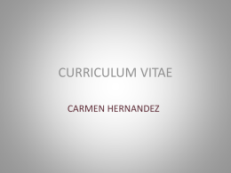 Curriculum Vitae Carmen Hernández