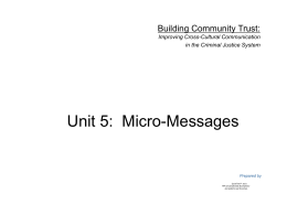 Unit 5: Micro-Inequities