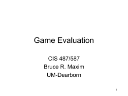 Game Evaluation - University of Michigan