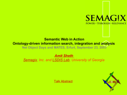 Semantic Web in Action: Ontology