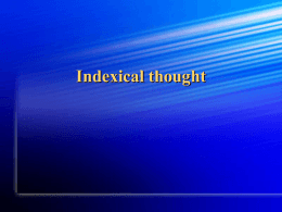 Indexical thought