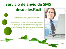 Servicio de Envío de SMS desde IesFácil
