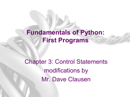 Fundamentals of Python: From First Programs