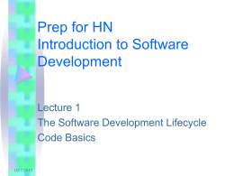 Prep for HN Introduction to Software Development