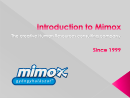 Introduction to Mimox
