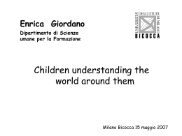 Diapositiva 1 - University of Milano