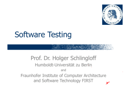 Software Testing - Institut für Informatik -