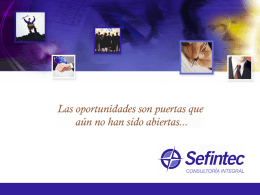 Diapositiva 1 - SEFINTEC Consultoría Integral