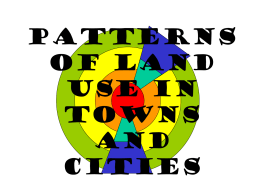 Patterns of land use in towns and cities -
