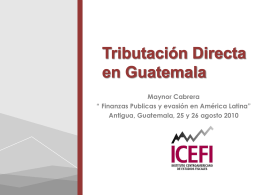 Tributación Directa en Guatemala