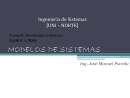 MODELOS DE SISTEMAS - Ing. José Manuel Poveda |