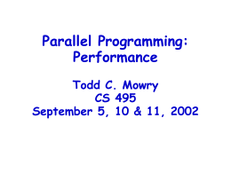 Parallel Computing CS 347 April 29, 1997