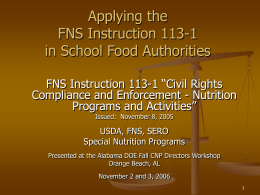 FNS Instruction 113-1 - Alabama Department of