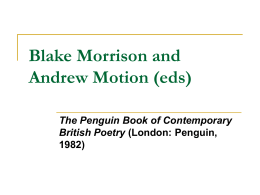 Blake Morrison and Andrew Motion (eds), The