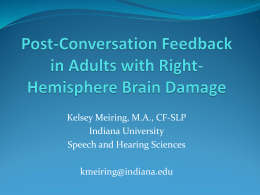 Post-Conversation Feedback in Adults with
