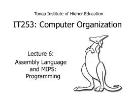 IT 253: Computer Organization