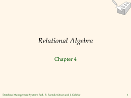 Relational Algebra - Simon Fraser University