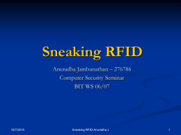 Sneaking RFIDs