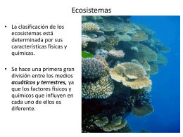 Elementos y Clasificación de los Ecosistemas