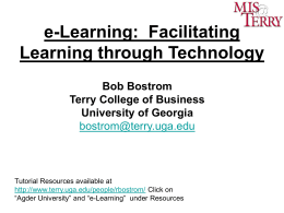 Blended learning - Terry College of Business