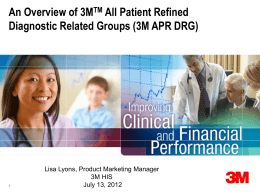 Overview of All Patient Refined Diagnostic Related